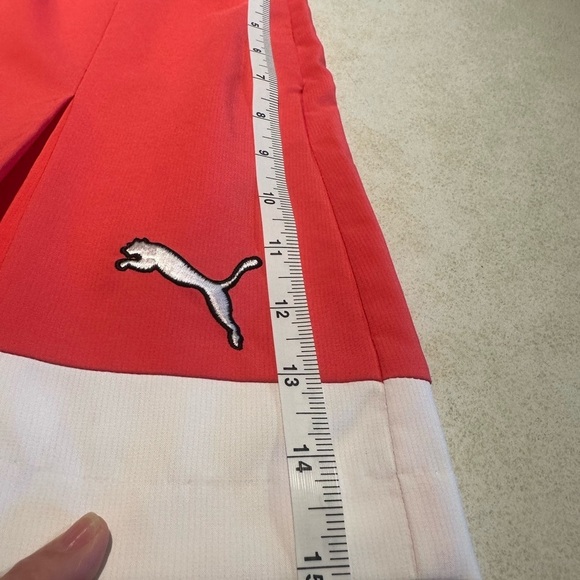 PUMA Barbie Hot PINK & White Mini Skort. SZ 4 Pleated Invisible Zip 2 Pockets - Picture 15 of 16